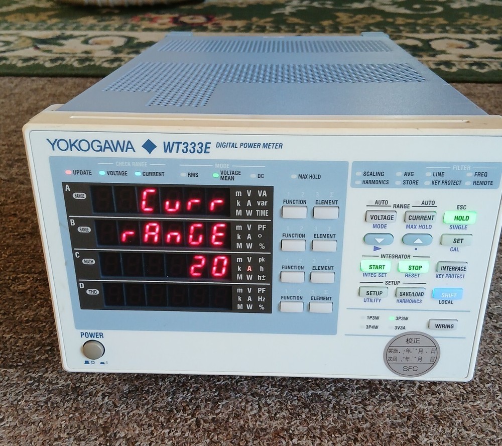 - Tested - YOKOGAWA WT333E Digital Power Meter