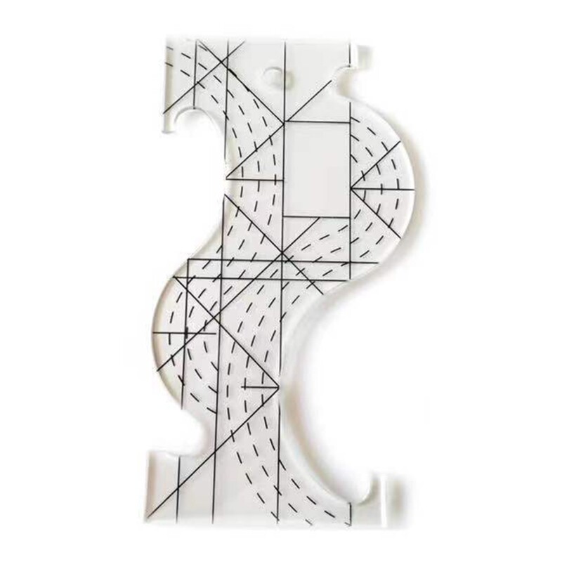 Multi-Purpose Quilting Template Ruler Acrylic Patchwork for Long Arm High Shank