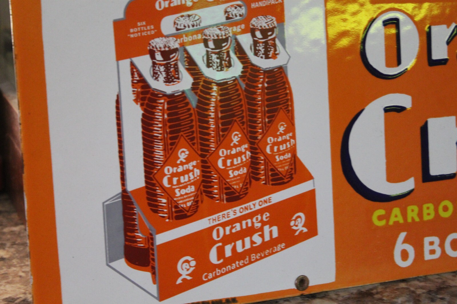 RARE ORANGE CRUSH HANDIPACK SODA POP DEALER PORCELAIN METAL SIGN COKE PEPSI GAS