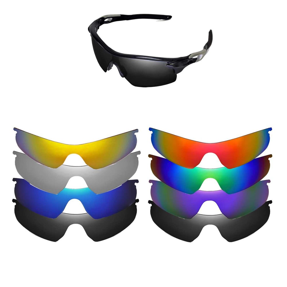 Walleva Replacement Lenses for Oakley RadarLock Pitch - Multiple Options