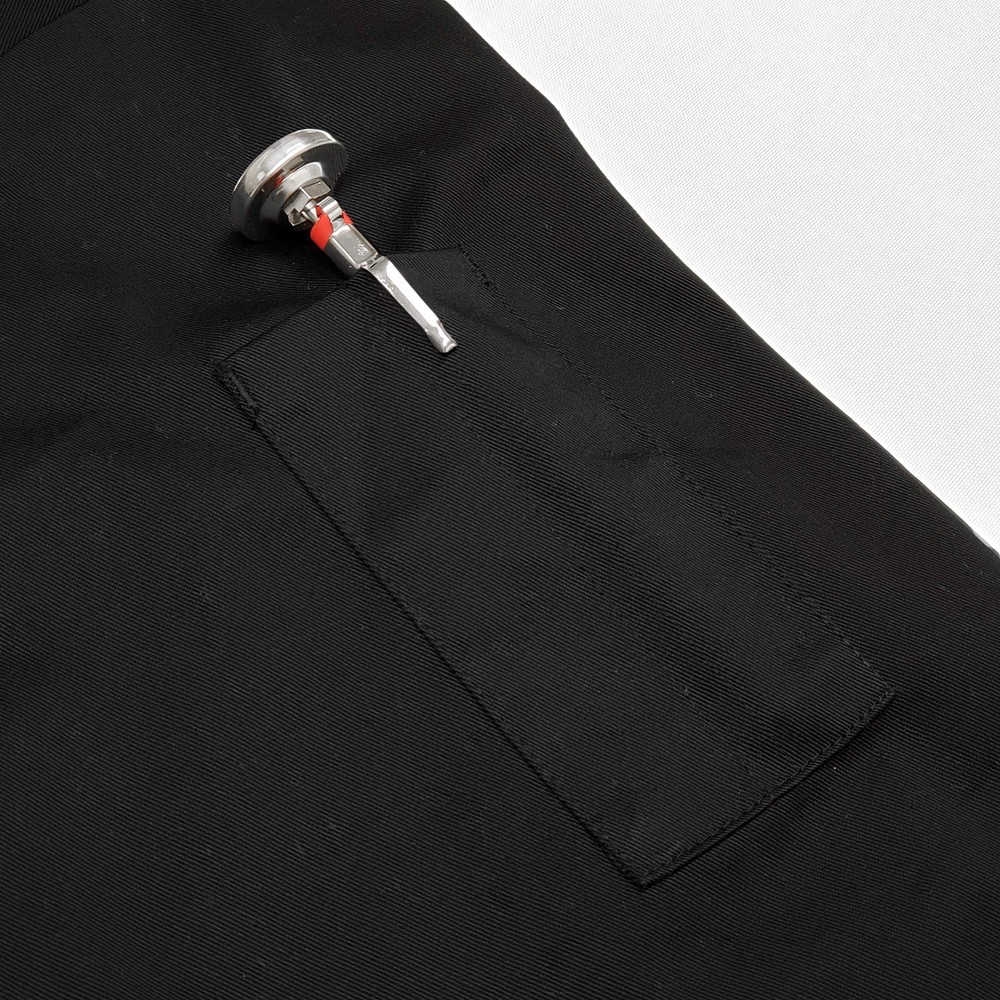 Black Long Sleeve Button Chef Coat/Jacket - Unisex - XL