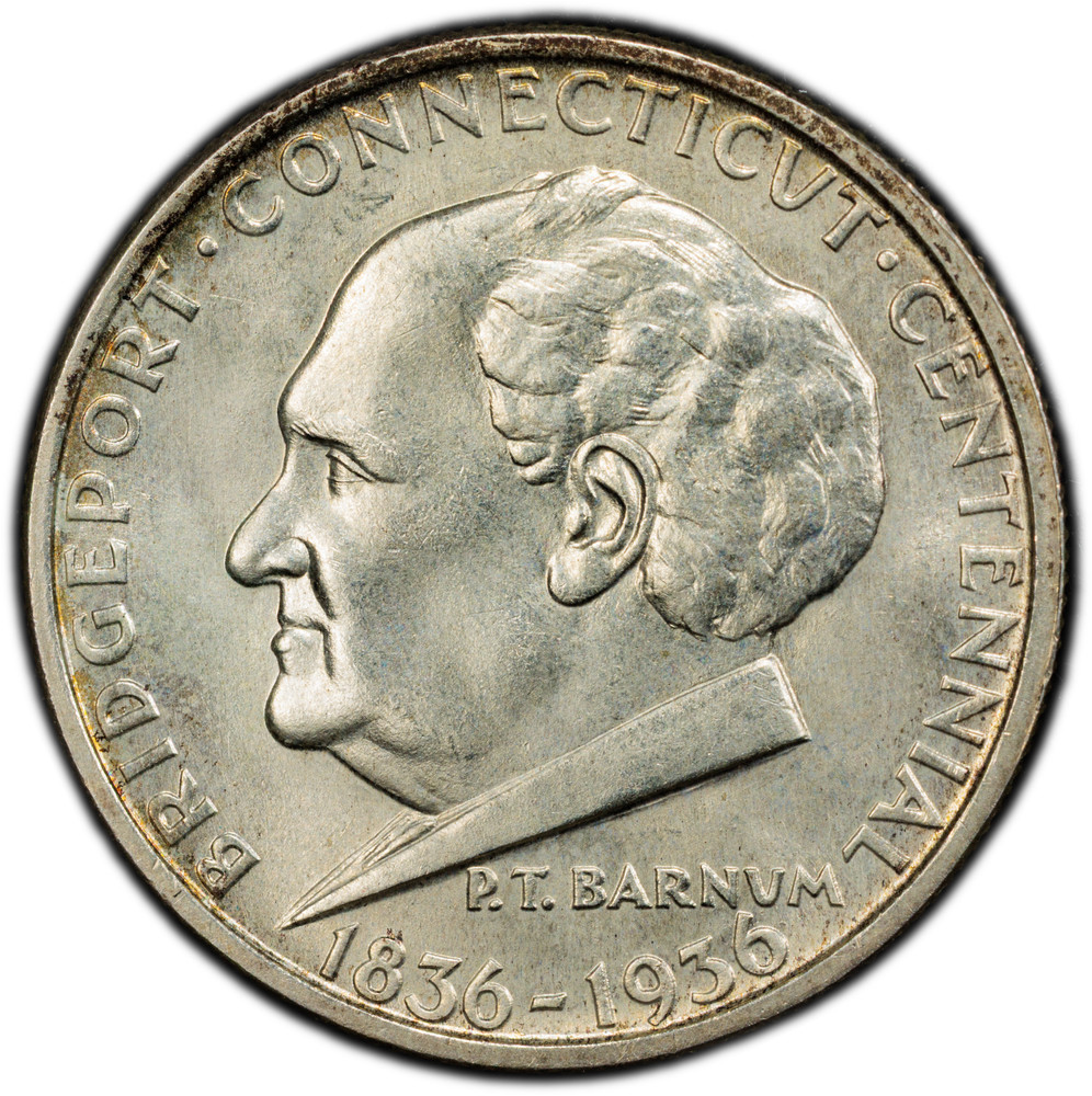 1936 Bridgeport Silver Commemorative Half Dollar PCGS MS65 with TrueView