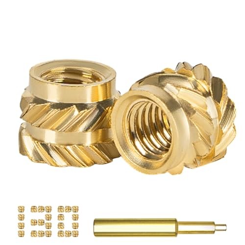 130Pcs Threaded Inserts Heat Set Inserts Kit M3x4x5 Brass (130pcs) M3x4x5