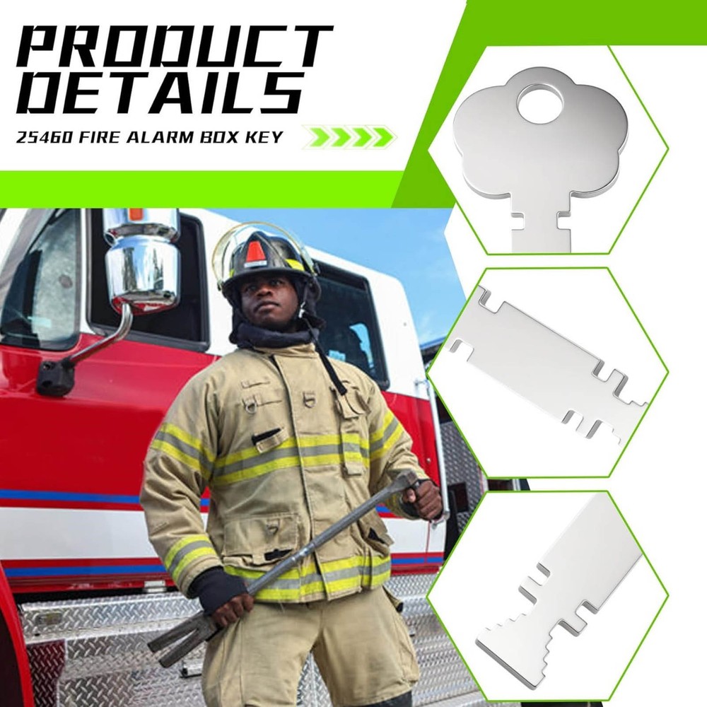 2 Pack Fire Alarm Box Key Replacement For Gamewell And Elevator Fire Master