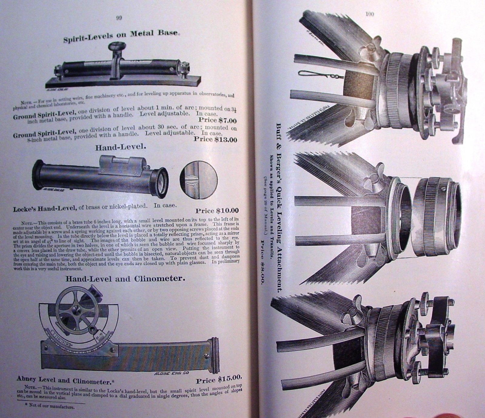 1892 Buff Berger Surveying Insts. Catalog
