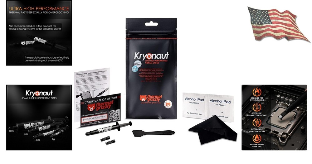 Thermal Grizzly Kryonaut theHigh Performance Thermal Paste Cooling All Processor