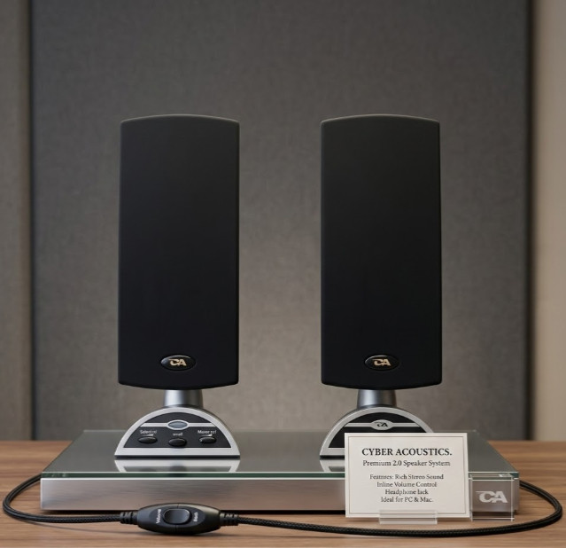 cyber acoustics premium 2.0 speakers