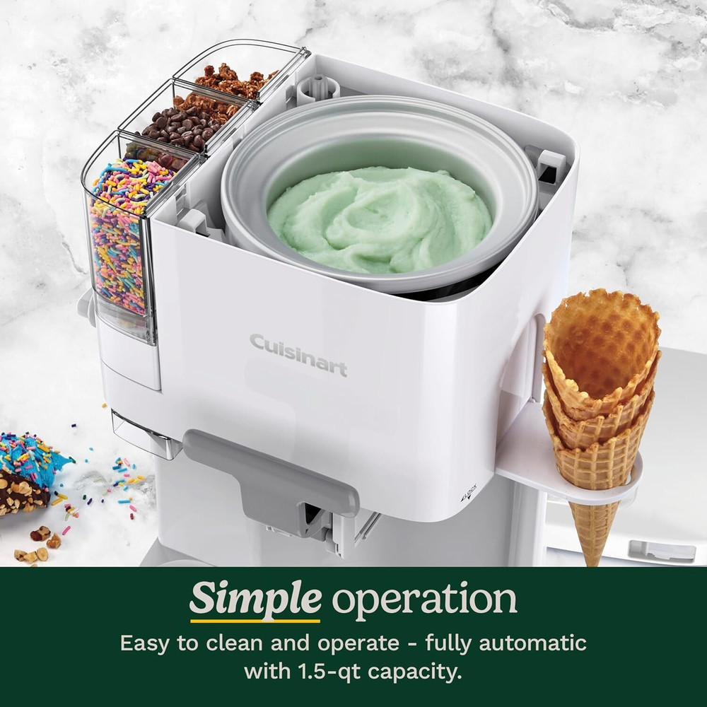 Ice Cream Maker Soft Serve Countertop Automatic Yogurt Freezer Machine