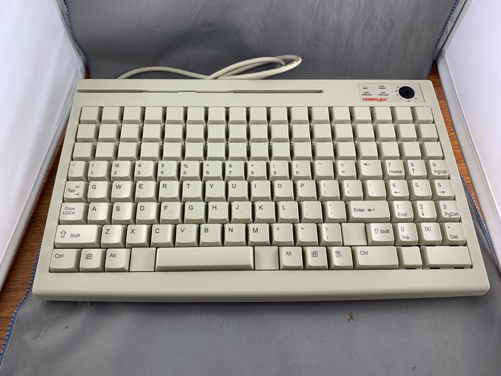 POSIFLEX KB3200 AT INTERFACE PROGRAMMABLE KEYBOARD WITH MAGNETIC STRIPE READER