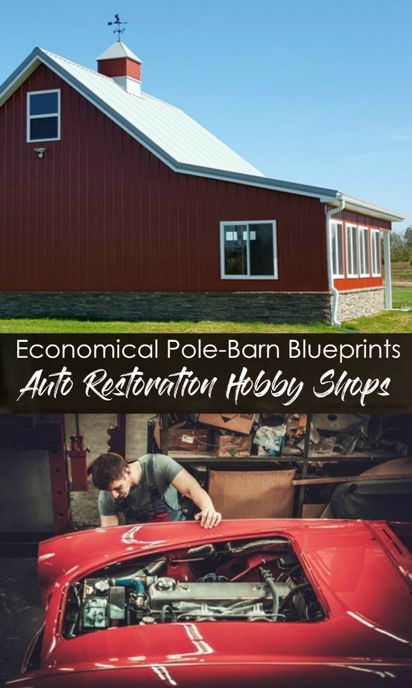 17 Workshop and Studio Designs - Complete Pole-Barn Construction Plans (S4)