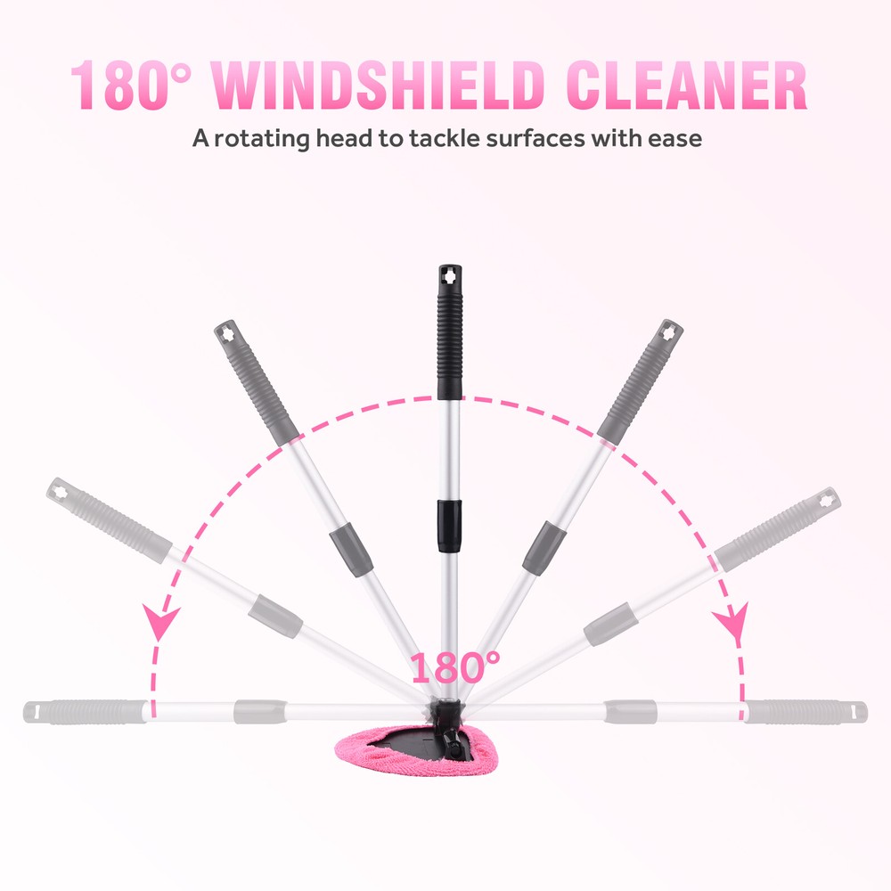 Car Cleaning Combo Rear-view Mirror Squeegee & Windshield Wiper Cleaner Tool Kit
