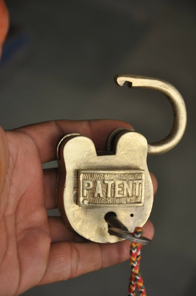 3 Pc Vintage Brass Different Shape & Size Handcrafted Padlocks