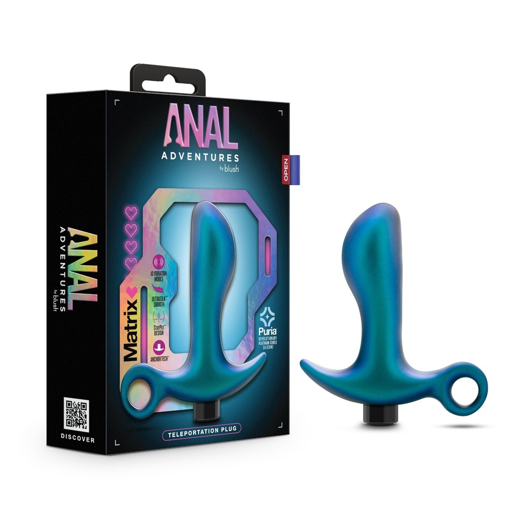 Blush Silicone Anal Plug Ultrasilk Curved Prostate Massaging Finger Loop
