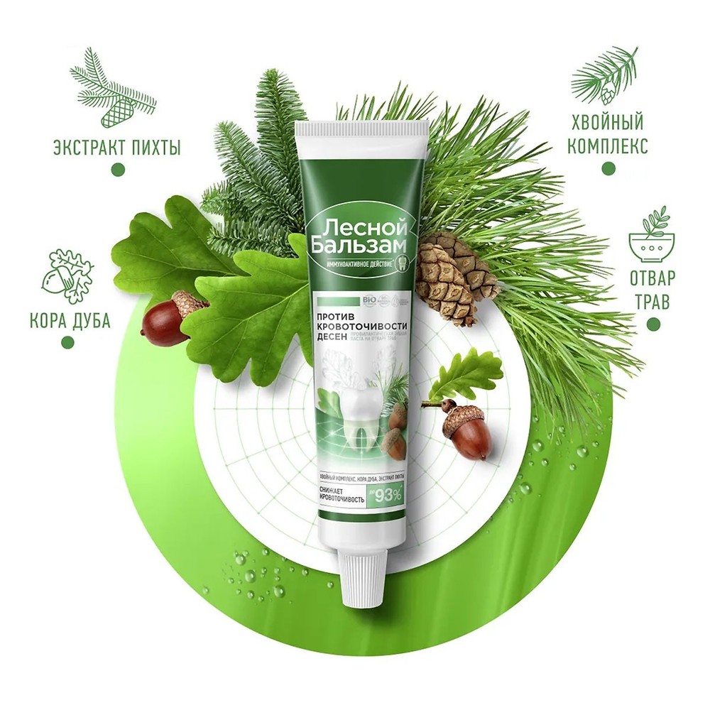 Forest Balsam Herbal Toothpaste 75 ml/2.53 fl oz - Лесной Бальзам