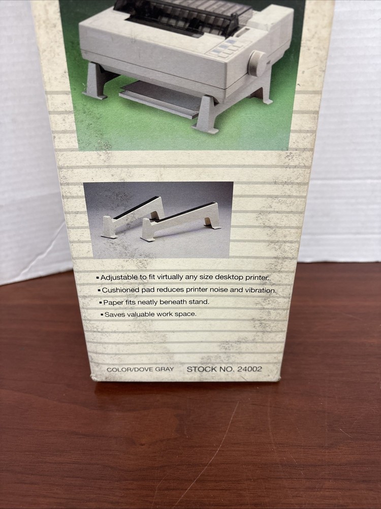 Fellowes Printer Adjustable Stand 2pc Gray 24002 ***New