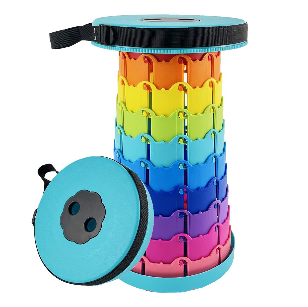 Lightweight Folding Stool Upgraded Collapsible Chair, Retractable Stool with ...