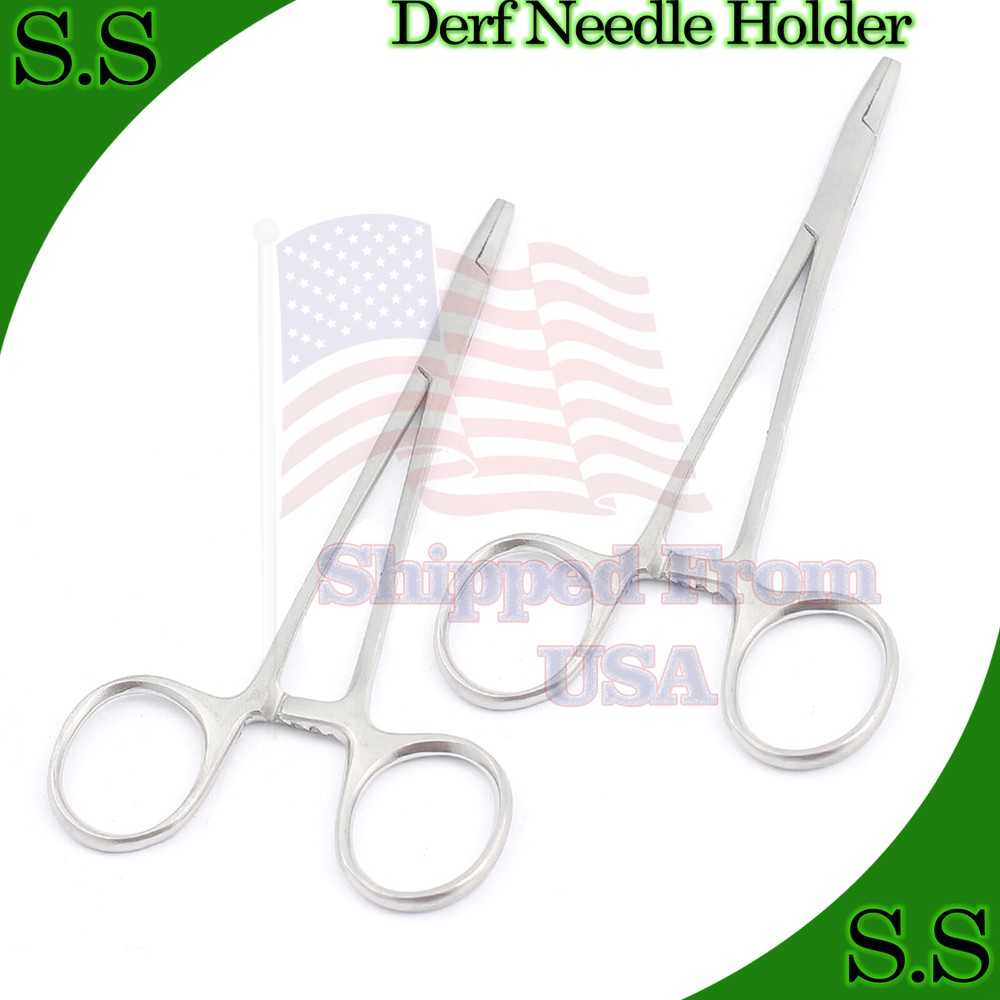 2 DERF Needle Holder 4-3/4" Surgical Instruments EMS