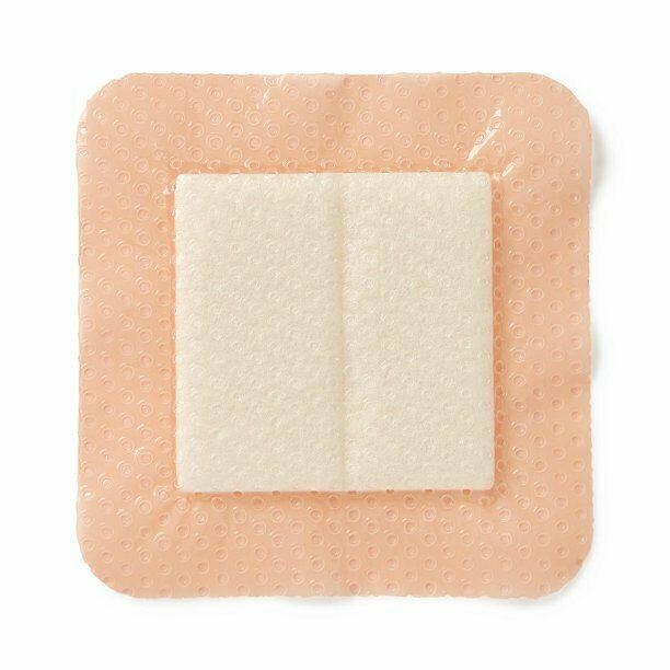 Optifoam Gentle EX Bordered Foam Dressing in Educational Packaging, 3" x 3"