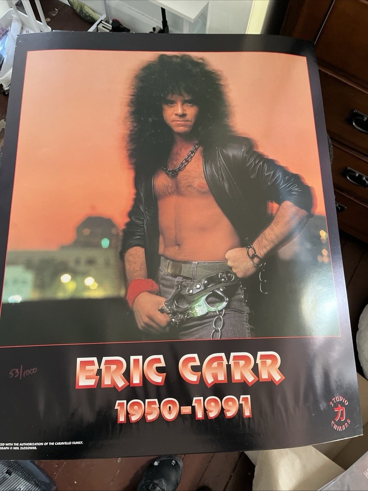 Eric Carr Limited Edition Poster Lithograph KISS 1950-1991 No 53 Of 1000 30x24