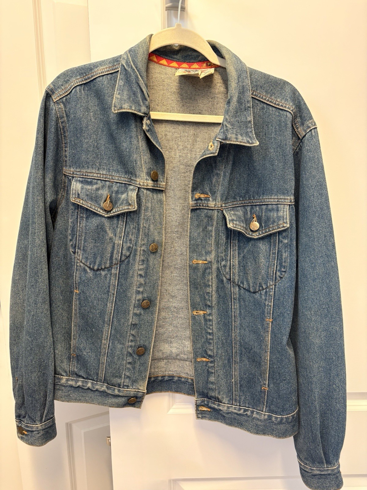 Mickey & Co. VTG Denim Jacket Large Mickey Mouse Embellished Disney Unisex 90