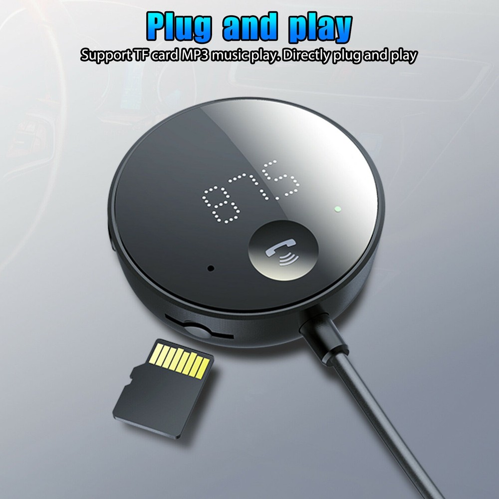 Plug&Play USB Bluetooth Wireless Car FM Transmitter Aux Stereo Audio Receiver E