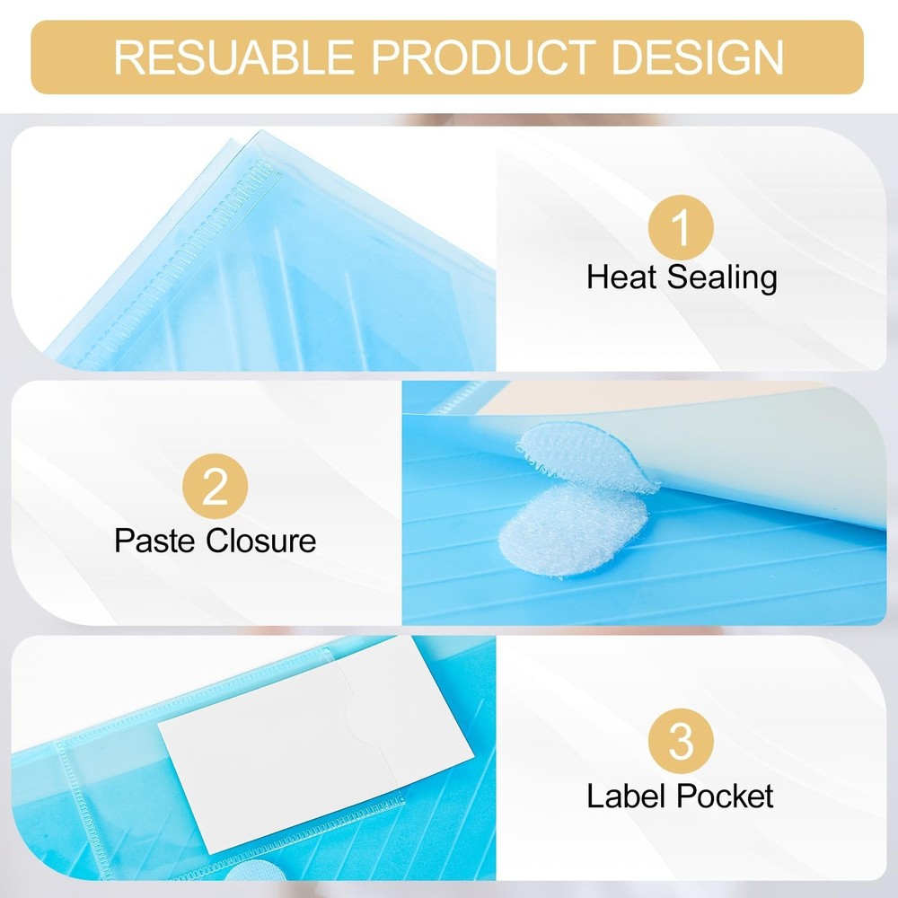 10 Pack, Plastic Envelopes File Folders, HeavyDuty Document Folder for Letter...