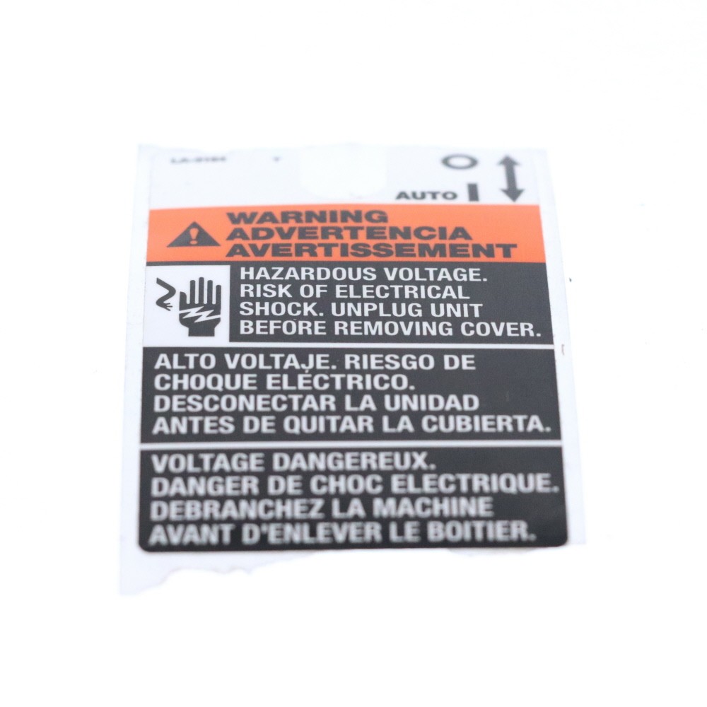 New Devilbiss OEM LA-3164 Label, Pressure Switch