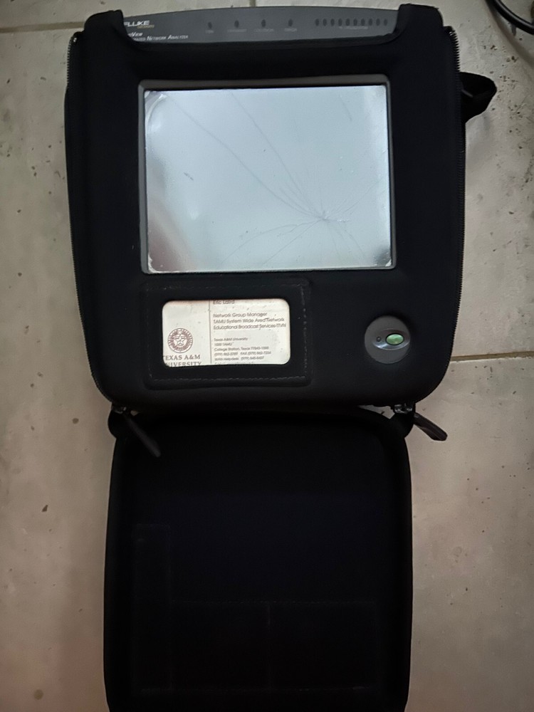 FLUKE OPTIVIEW ETHERNET PRO NETWORK ANALYZER Untested Cracked Screen