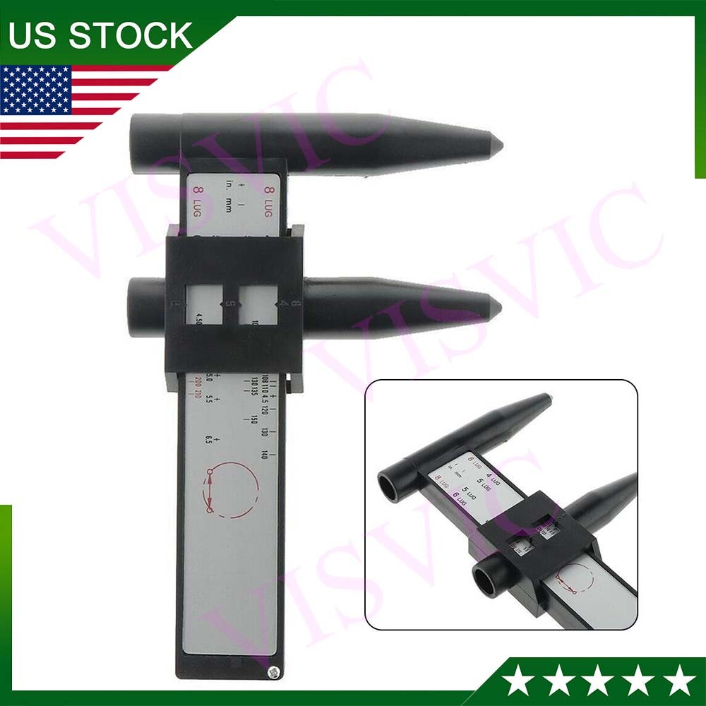 Wheel Bolt Pattern Gauge Tool 4 5 6 8 Lug Pattern Quick Measure Slide Hand Held⭐