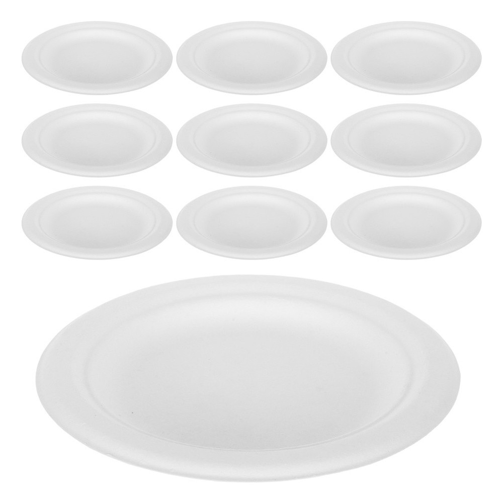 100 Pcs Lunch Round Tray for Coffee Table
