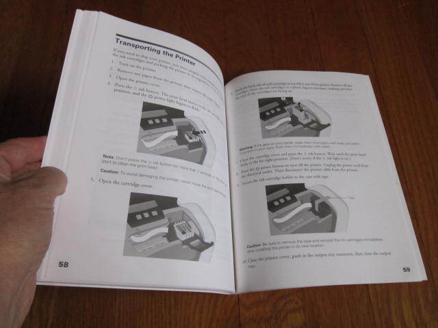 Epson Stylus C84 Printer Basics GUIDE ONLY Instructions Care Use Book Manual