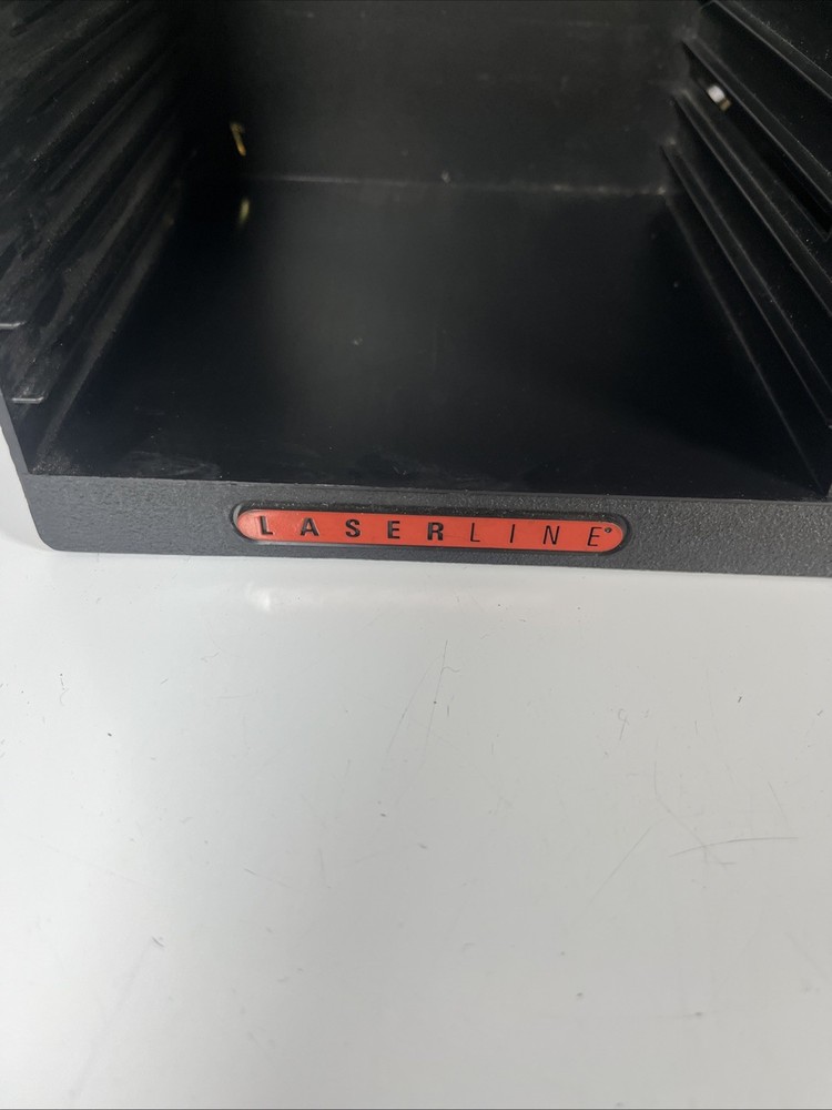 Vintage Laserline 36 CD Storage Rack Holder Wall Mountable Black Plastic Case