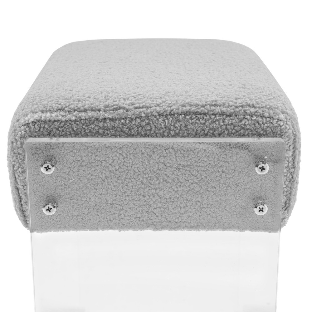 Makeup Stool Modern Minimalist Acrylic Chair Multi-functional Vanity w/ Cushion