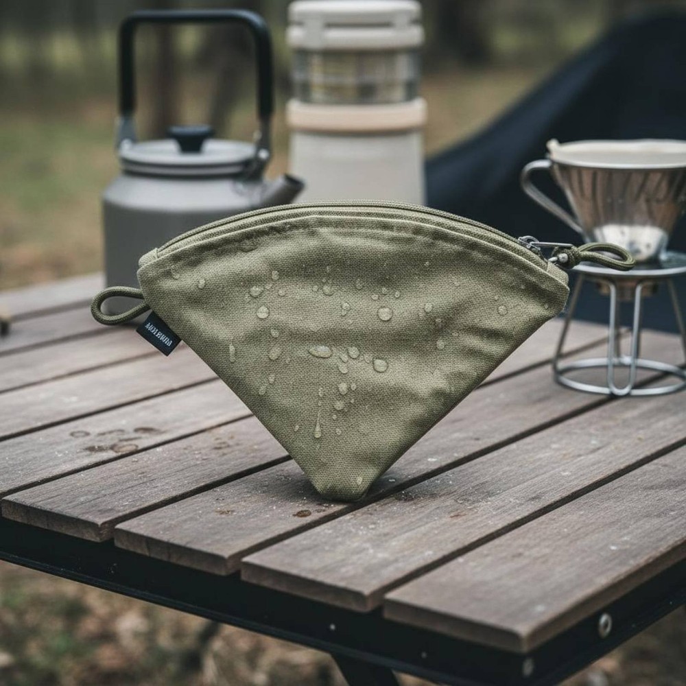 Coffee Filter Holder Zipper Closure Pour over Coffee Filter Holder Dustproof