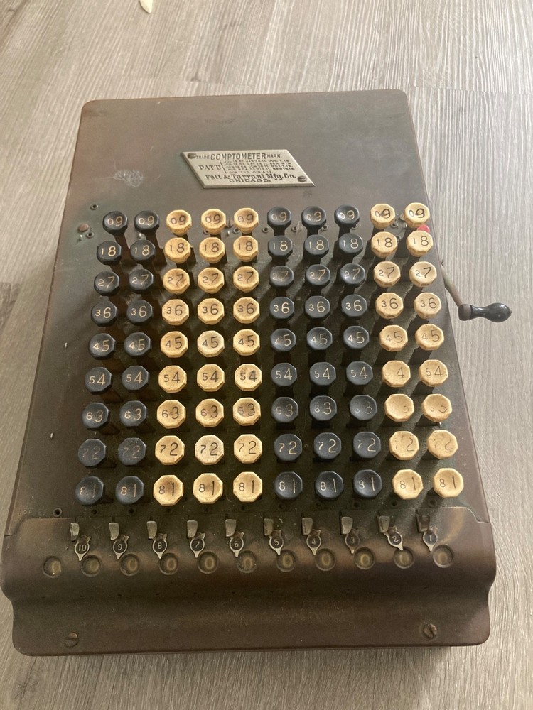 Antique Felt & Tarrant Comptometer Mechanical Adding Machine – Chicago, USA
