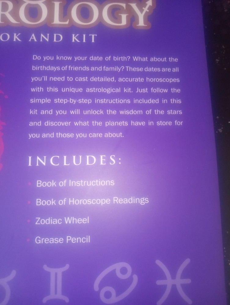 NEW SEALED ASTROLOGY BOOK & KIT Mud Puddle Games