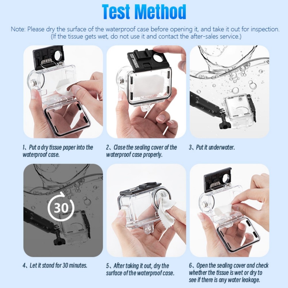 Waterproof Case for DJI Action 5 Pro 4 3 40m Diving Shell