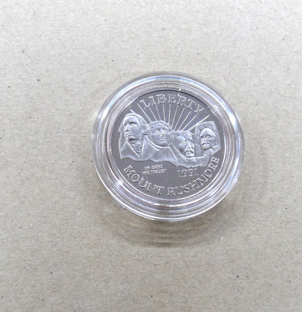 1991 S MOUNT RUSHMORE HALF DOLLAR PROOF W/COA