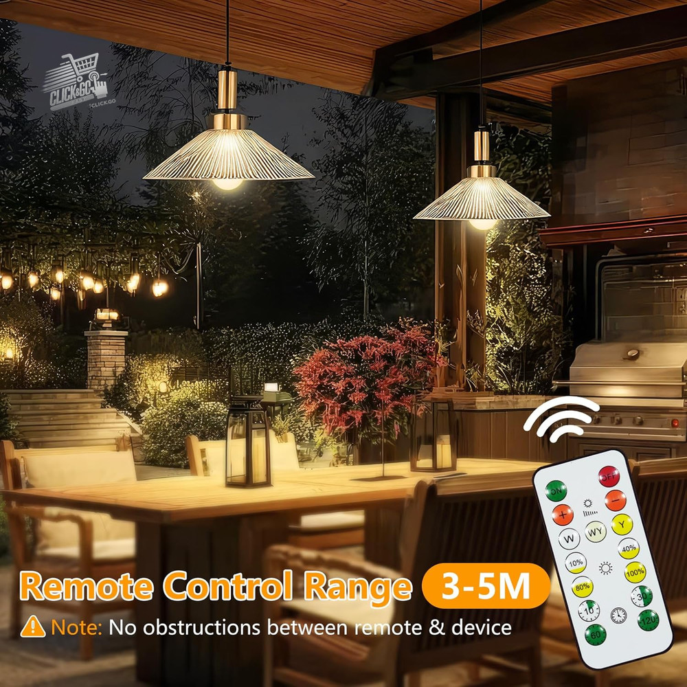 2Pcs LED Bulb Battery E27 Rechargeable Emergency Remote Control RGB Dimmer