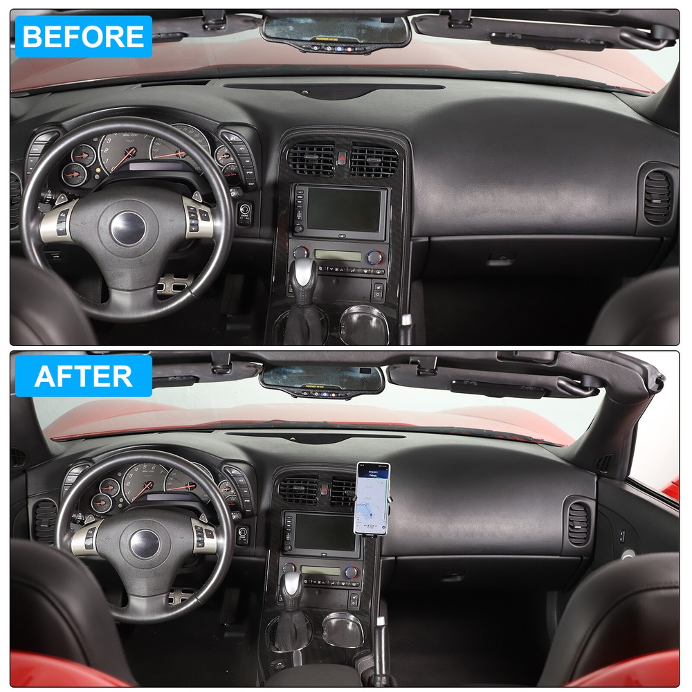 ABS Center Console Mobile Phone Holder Bracket Mount For Corvette C6 2005-2013