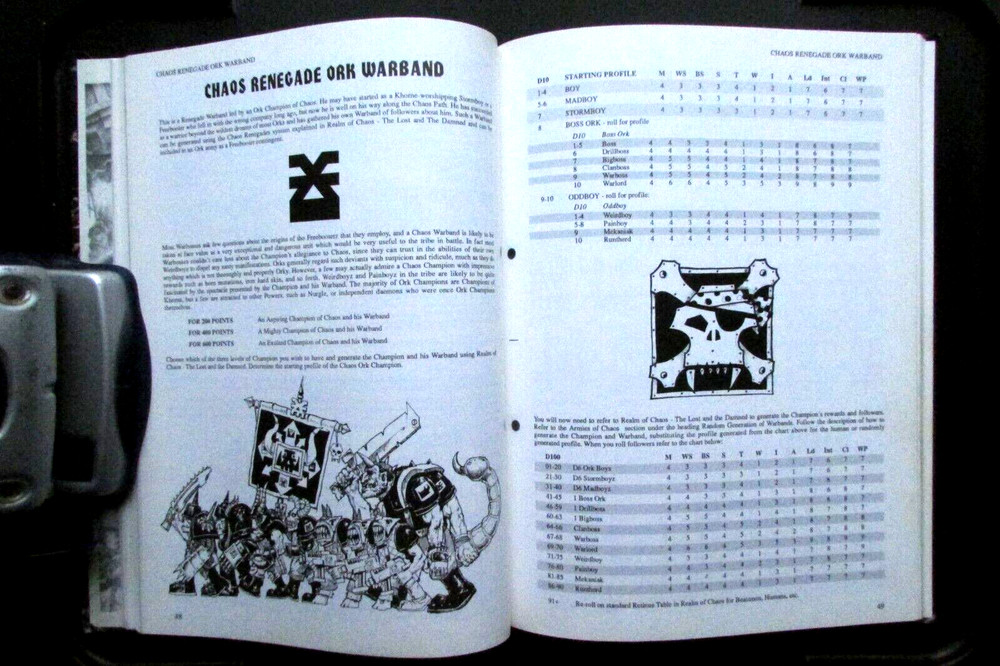 OOP Citadel / Warhammer 40k / Rogue Trader Space Orks Freebooterz Hardback Book