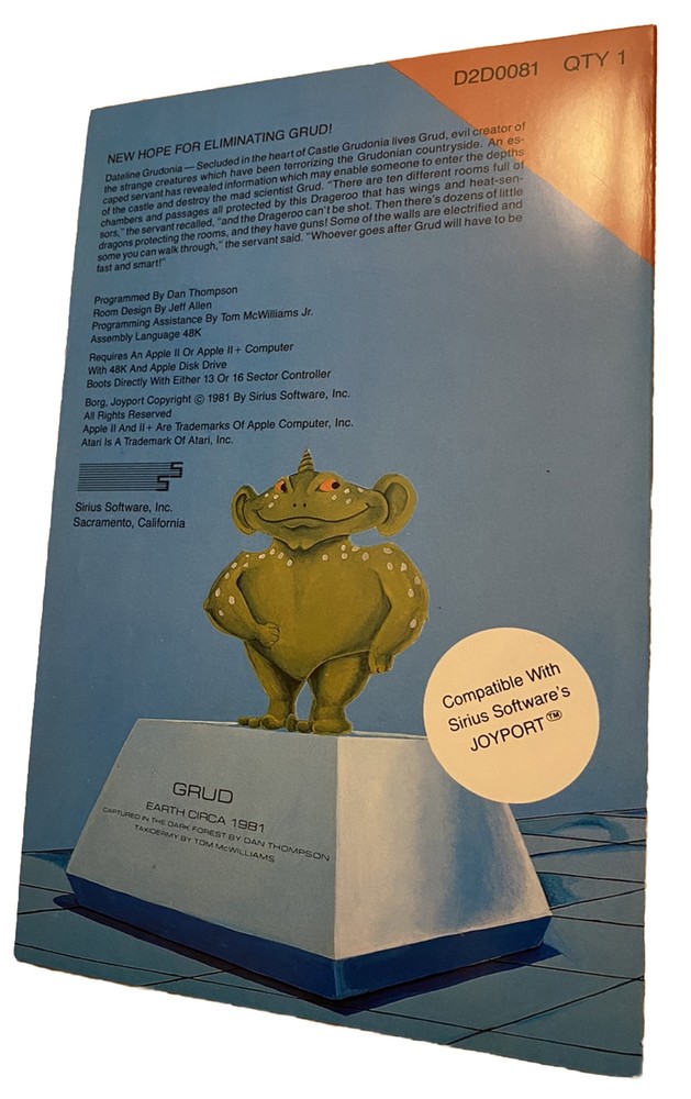 Borg 1981 Apple II Instructions Video Game Manual Mint Sirius Software