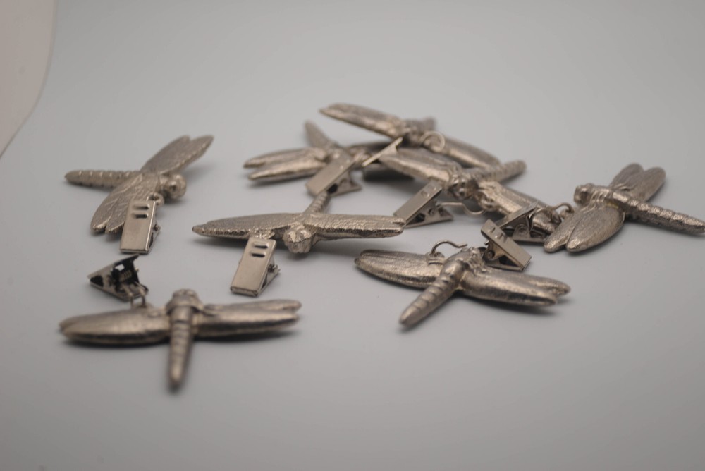 8 Dragonfly Clip On Tablecloth Weights