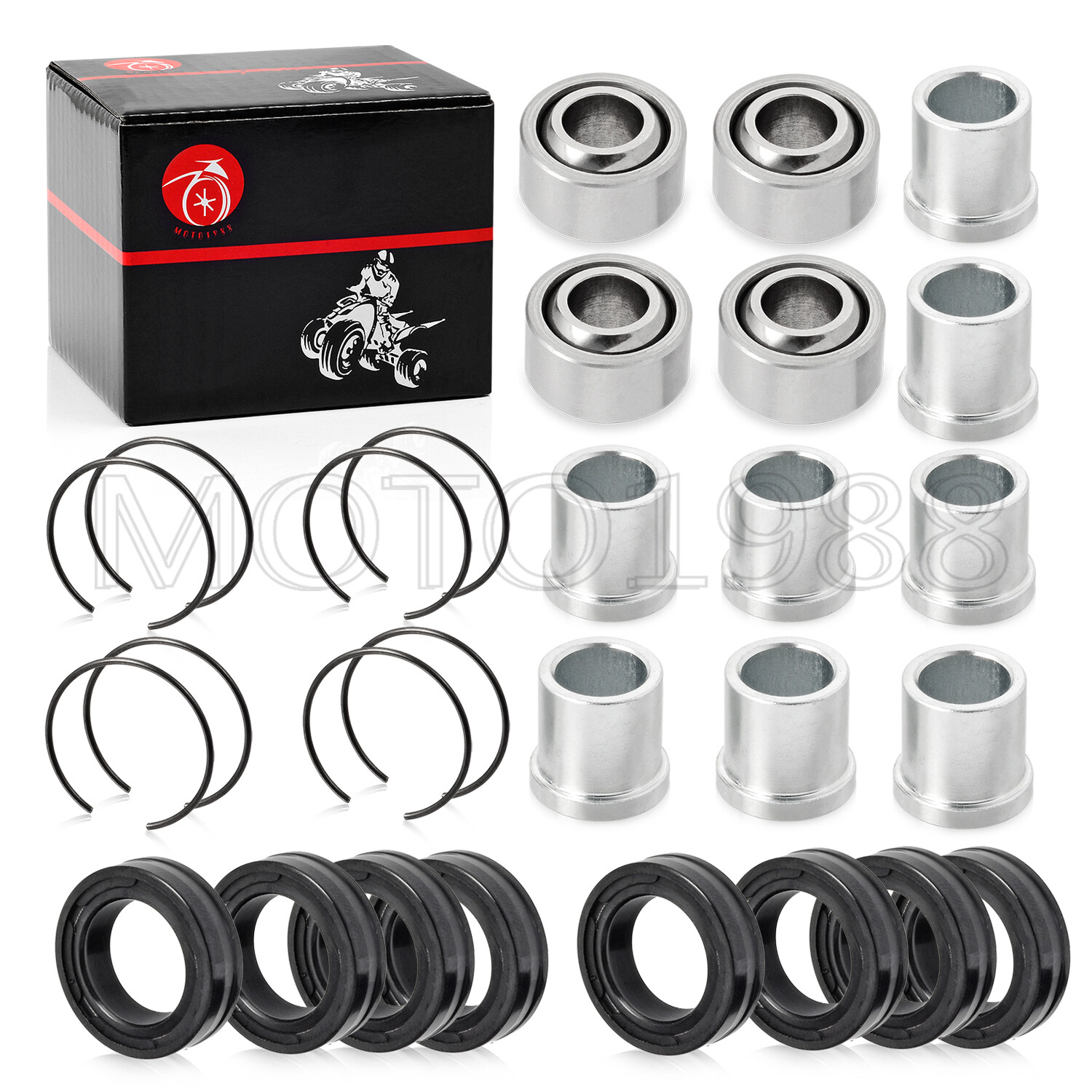 1999-08 for Honda Sportrax 400 TRX400EX Front Lower Front Upper A-Arm Bushing X2