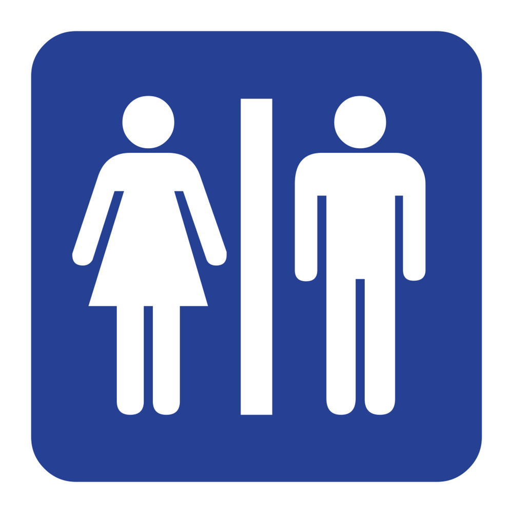 Bathroom Sign Sticker Decal XV