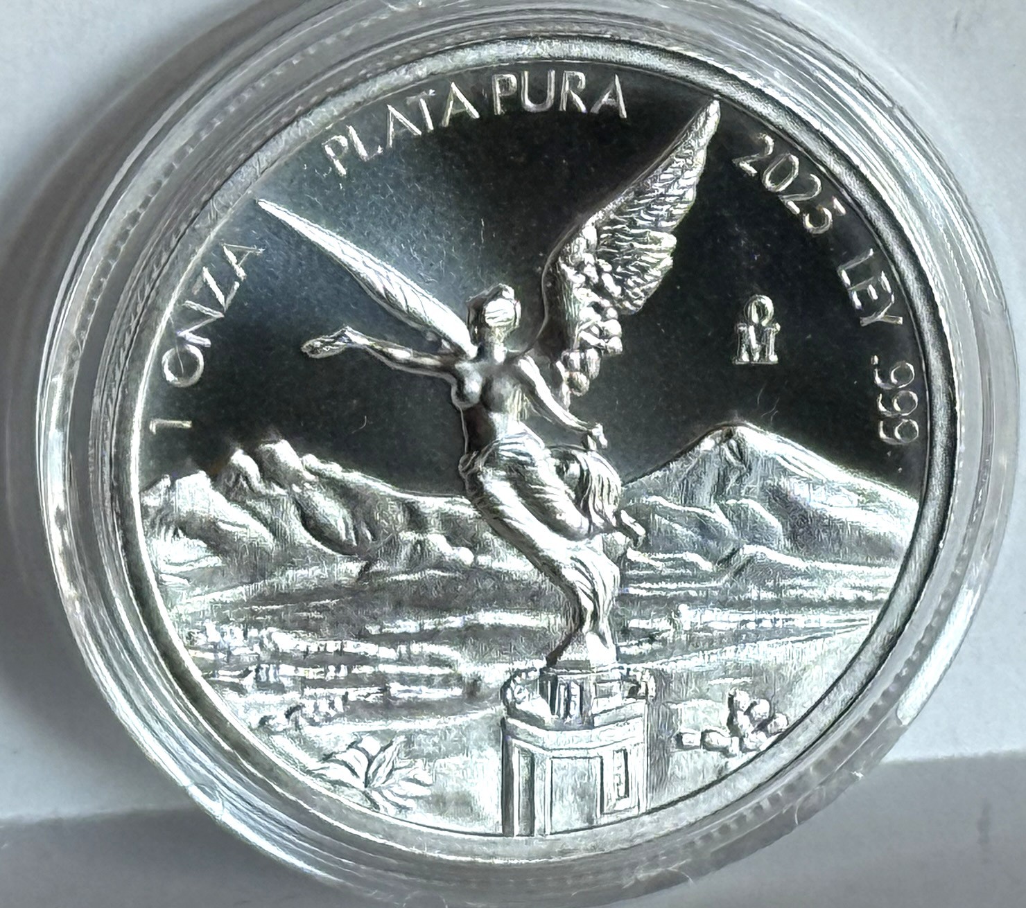 2025 Intaglio Mint Libertad Tribute 1 oz Silver Round in capsule