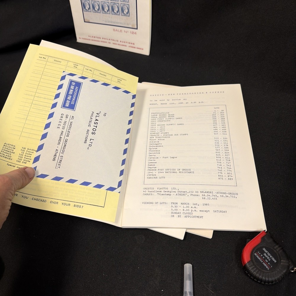 4 Dated Auction Catalogues Greece 2983-84-85