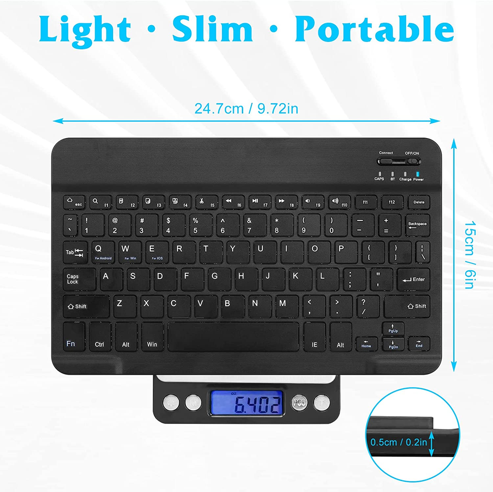 Wireless Rechargeable Bluetooth Keyboard and Mouse Combo Ultra Slim Full-Size