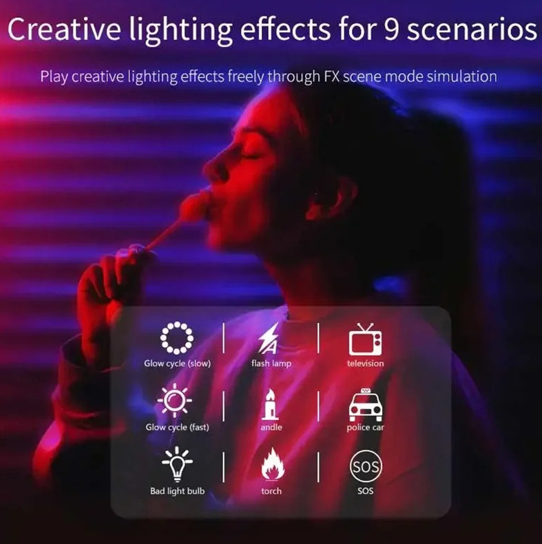 Adjustable Mini RGB LED Fill Light Hot Shoe Selfie Camera Video Light