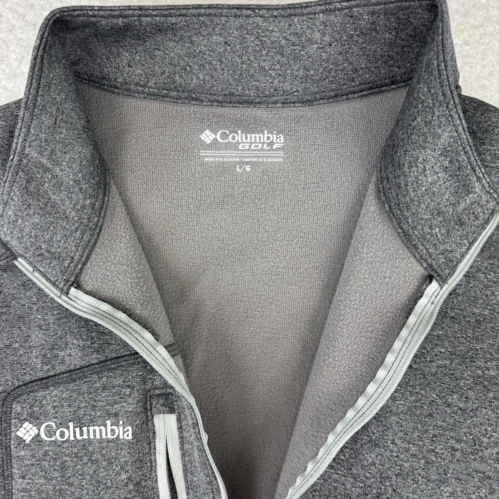 Columbia Golf 1/2 Zip Performance Pullover Vest Mens Large Gray